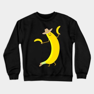 Funny banana as a cowboy Crewneck Sweatshirt